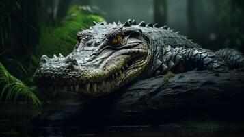 AI generated crocodile high quality image photo