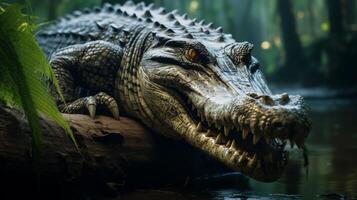 AI generated crocodile high quality image photo