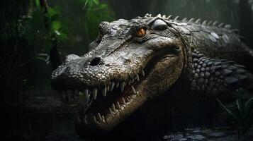 AI generated crocodile high quality image photo