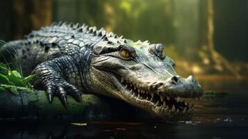 AI generated crocodile high quality image photo