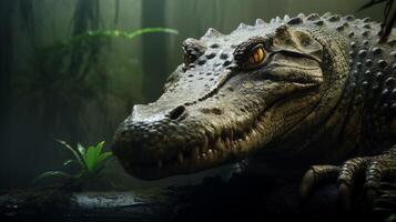 AI generated crocodile high quality image photo