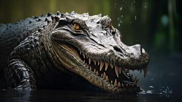 AI generated crocodile high quality image photo