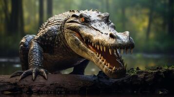 AI generated crocodile high quality image photo