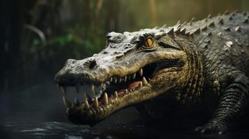 AI generated crocodile high quality image photo