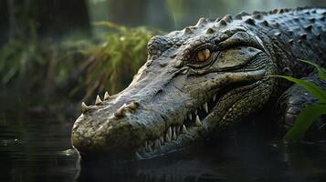 AI generated crocodile high quality image photo