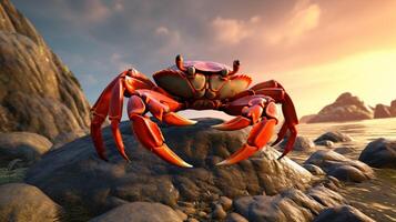 AI generated crab high quality image photo