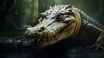 AI generated crocodile high quality image photo