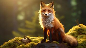 AI generated fox high quality image photo