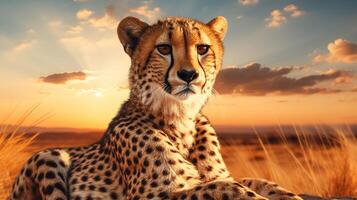 AI generated cheetah high quality image photo