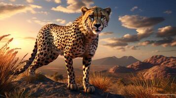 AI generated cheetah high quality image photo