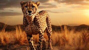 ai generado leopardo alto calidad imagen foto