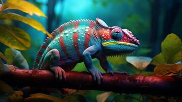 AI generated chameleon high quality image photo