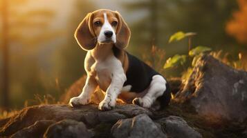 AI generated beagle high quality image photo