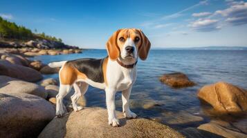 AI generated beagle high quality image photo