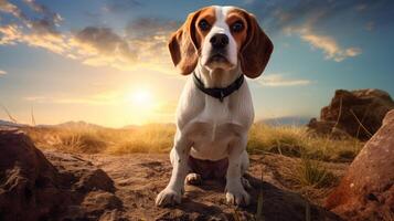 AI generated beagle high quality image photo