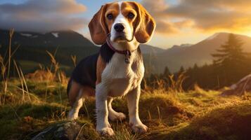 AI generated beagle high quality image photo