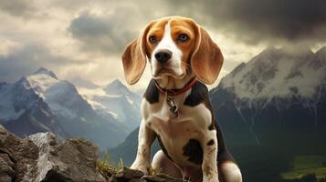 AI generated beagle high quality image photo