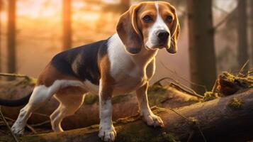 AI generated beagle high quality image photo