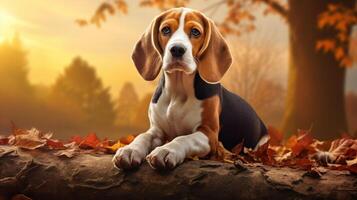 AI generated beagle high quality image photo