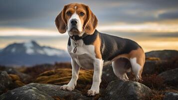 AI generated beagle high quality image photo