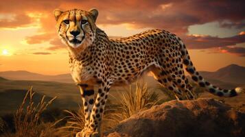 AI generated cheetah high quality image photo