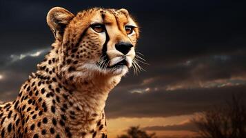 AI generated cheetah high quality image photo