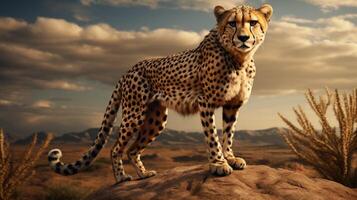 AI generated cheetah high quality image photo