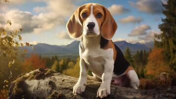 AI generated beagle high quality image photo