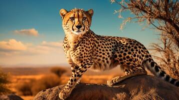 AI generated cheetah high quality image photo