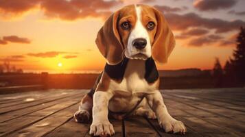 AI generated beagle high quality image photo