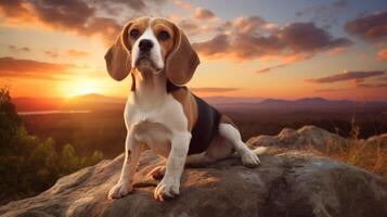 AI generated beagle high quality image photo