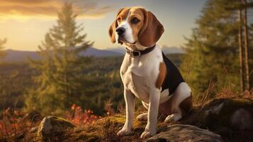 AI generated beagle high quality image photo