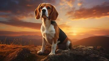 AI generated beagle high quality image photo