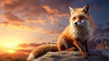 AI generated fox high quality image photo