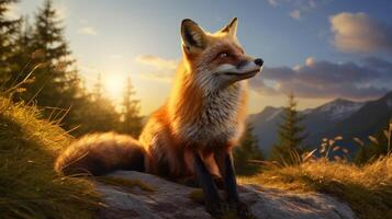 AI generated fox high quality image photo