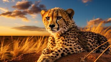 AI generated cheetah high quality image photo