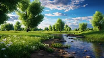 AI generated Nature Landscapes background photo