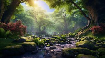 AI generated Nature Landscapes background photo