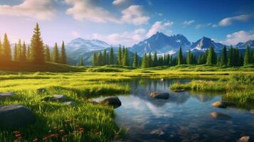 AI generated Nature Landscapes background photo