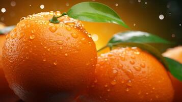 AI generated Tangerine soft background photo