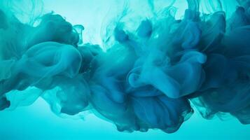 AI generated Teal color splash background photo