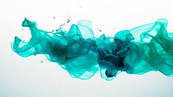 AI generated Teal color splash background photo