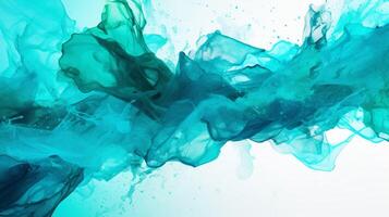 AI generated Teal color splash background photo