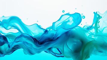 AI generated Turquoise color splash background photo