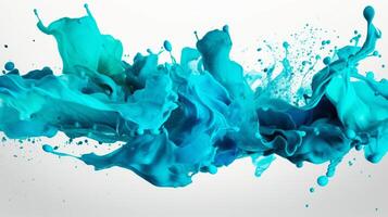 AI generated Turquoise color splash background photo