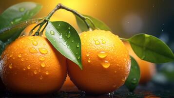 AI generated Tangerine soft background photo