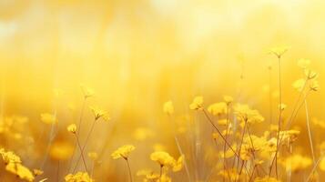 AI generated Yellow soft background photo