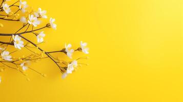 AI generated Yellow soft background photo