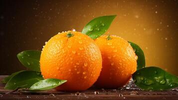 AI generated Tangerine hard background photo