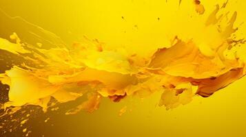 AI generated Yellow color splash background photo